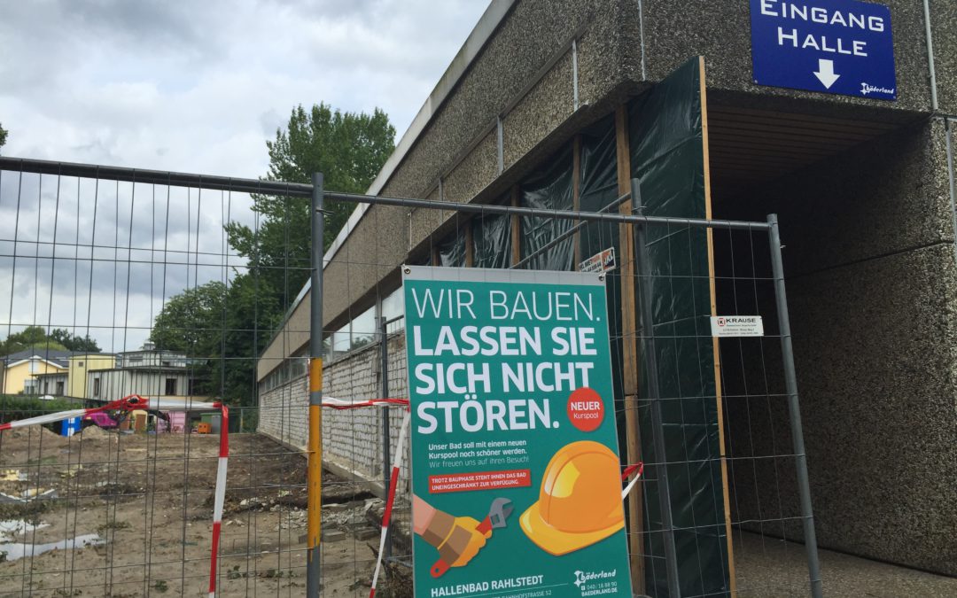 Bauarbeiten für Erweiterung des Hallenbads Rahlstedt gestartet