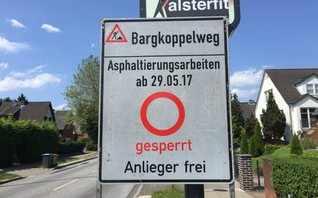 Bargkoppelweg in Hamburg-Rahlstedt wird saniert