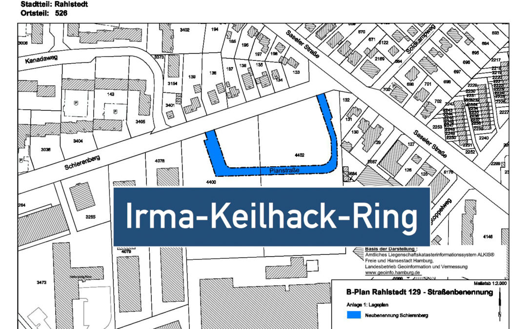 Senat hat beschlossen: neue Straße in Meiendorf heißt Irma-Keilhack-Ring