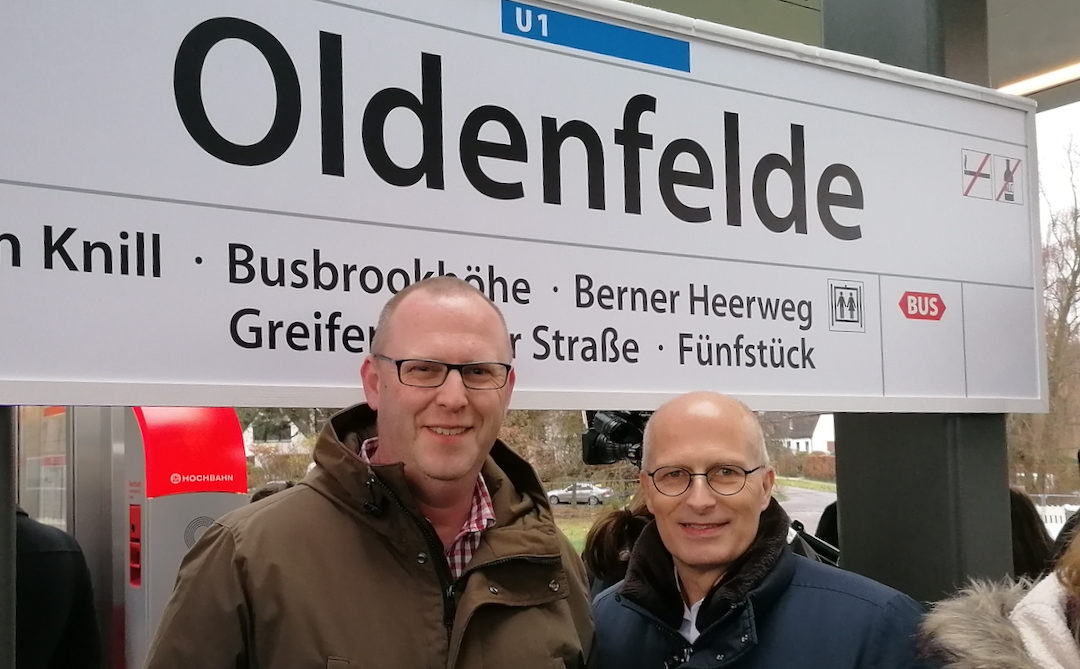 Neue Haltestelle: Die U1 hält jetzt in Oldenfelde