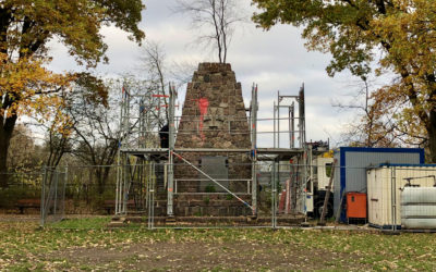 Restaurierung des maroden Denkmals im Jugendpark Rahlstedt hat begonnen