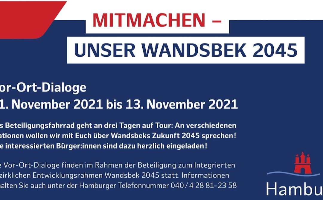 Integrierter Bezirklicher Entwicklungsrahmen „Wandsbek 2045“: Vor-Ort-Dialog in Rahlstedt