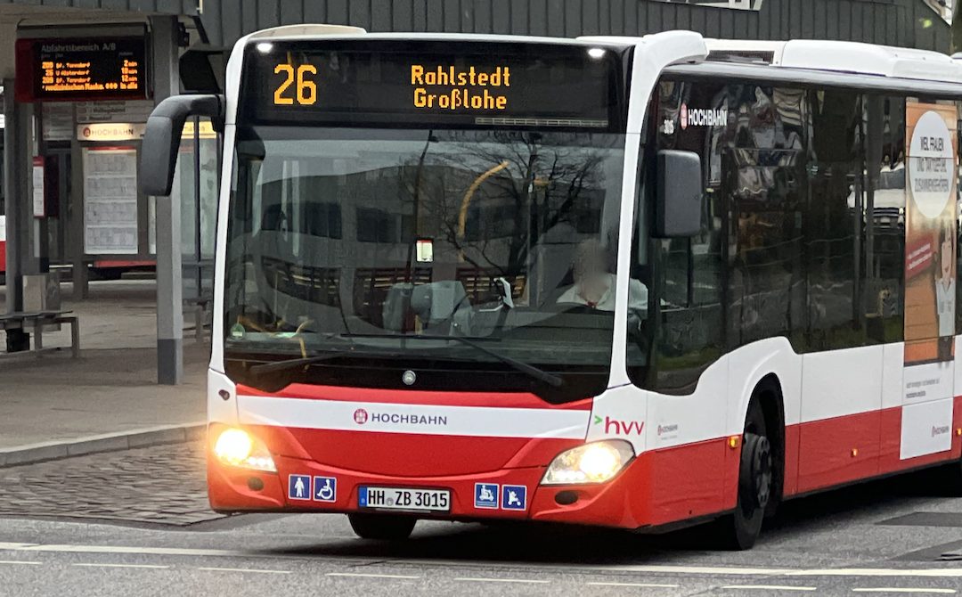 MetroBus-Linie 26 nach Rahlstedt, Großlohe