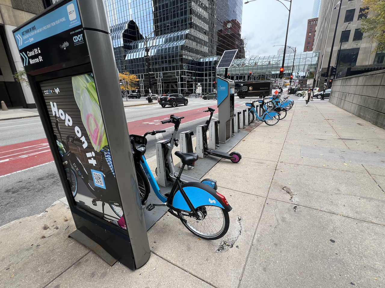 E-Scooter-Ladestation in Chicago